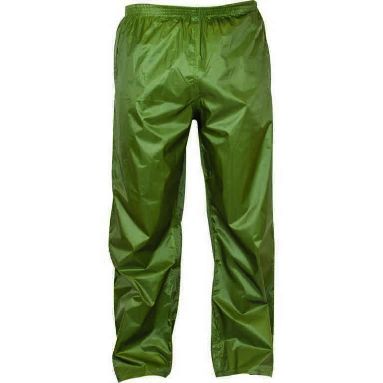 Highlander Stormguard Waterproof Trousers Olive PVC  Packaway Walking Hiking