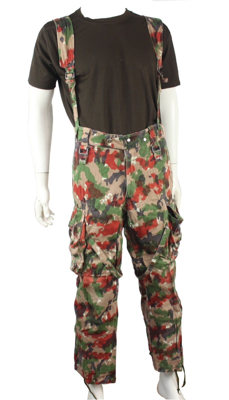 Genuine Surplus Swiss Camouflage Heavyweight Combat Trousers With Pockets (3198)
