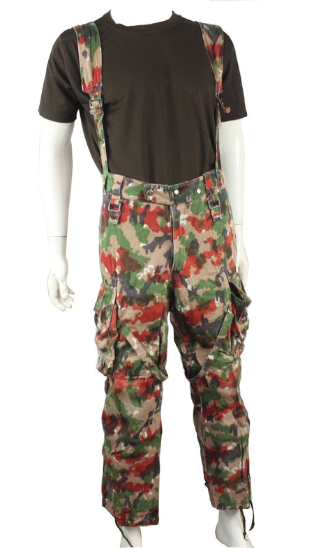 Genuine Surplus Swiss Camouflage Heavyweight Combat Trousers With Pockets (3198)