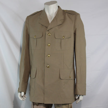 1960's French Army Dress Jacket Genuine Surplus Sand Beige Uniform (3554)
