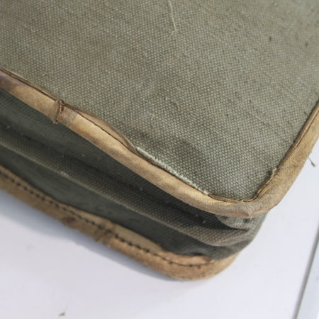 Genuine Surplus Vintage East European Army Map / Admin Case Leather trim (3438)
