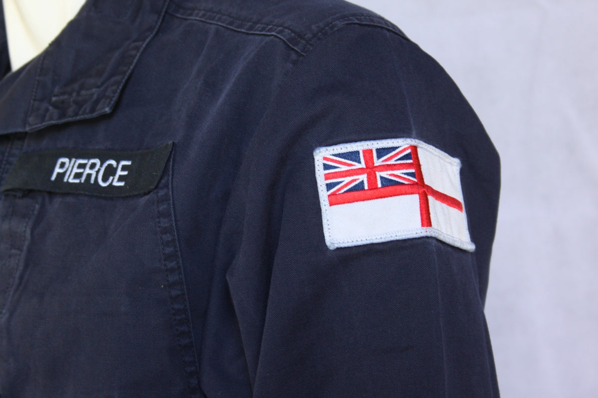 Genuine Surplus Royal Navy British Naval PCS H/W Shirt Badged G1