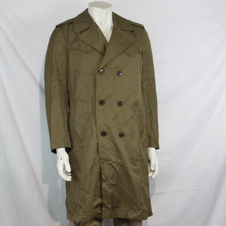 Genuine Surplus Spanish Army Faux Fur Lined Overcoat Khaki 36" (3344)