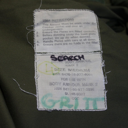 1970's Vintage British Military Body Armour Cover Genuine Surplus Olive 3964