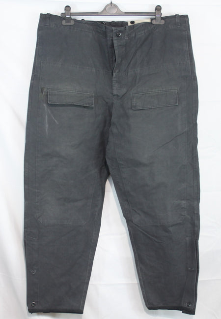 Genuine Surplus French / Belgian Vintage Canvas Trousers Stiff Navy 46" (1532)