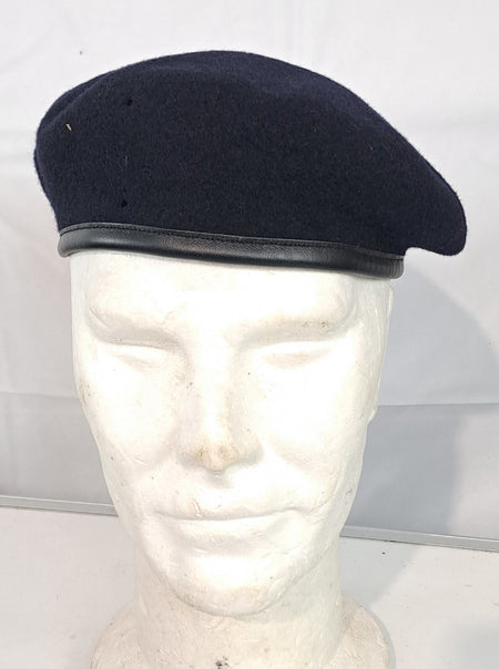 Genuine Surplus French  Army Dark Navy Beret hats Wool Supergrade w small holes