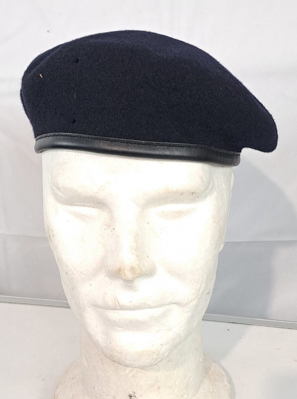 Genuine Surplus French  Army Dark Navy Beret hats Wool Supergrade w small holes