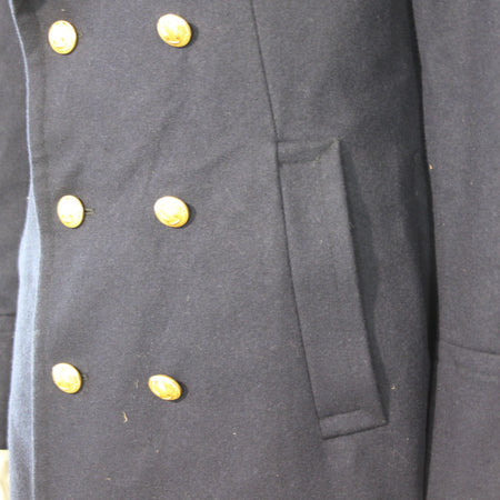 Mens French Airforce Overcoat Greatcoat Genuine Surplus 38-40" Chest (3513)