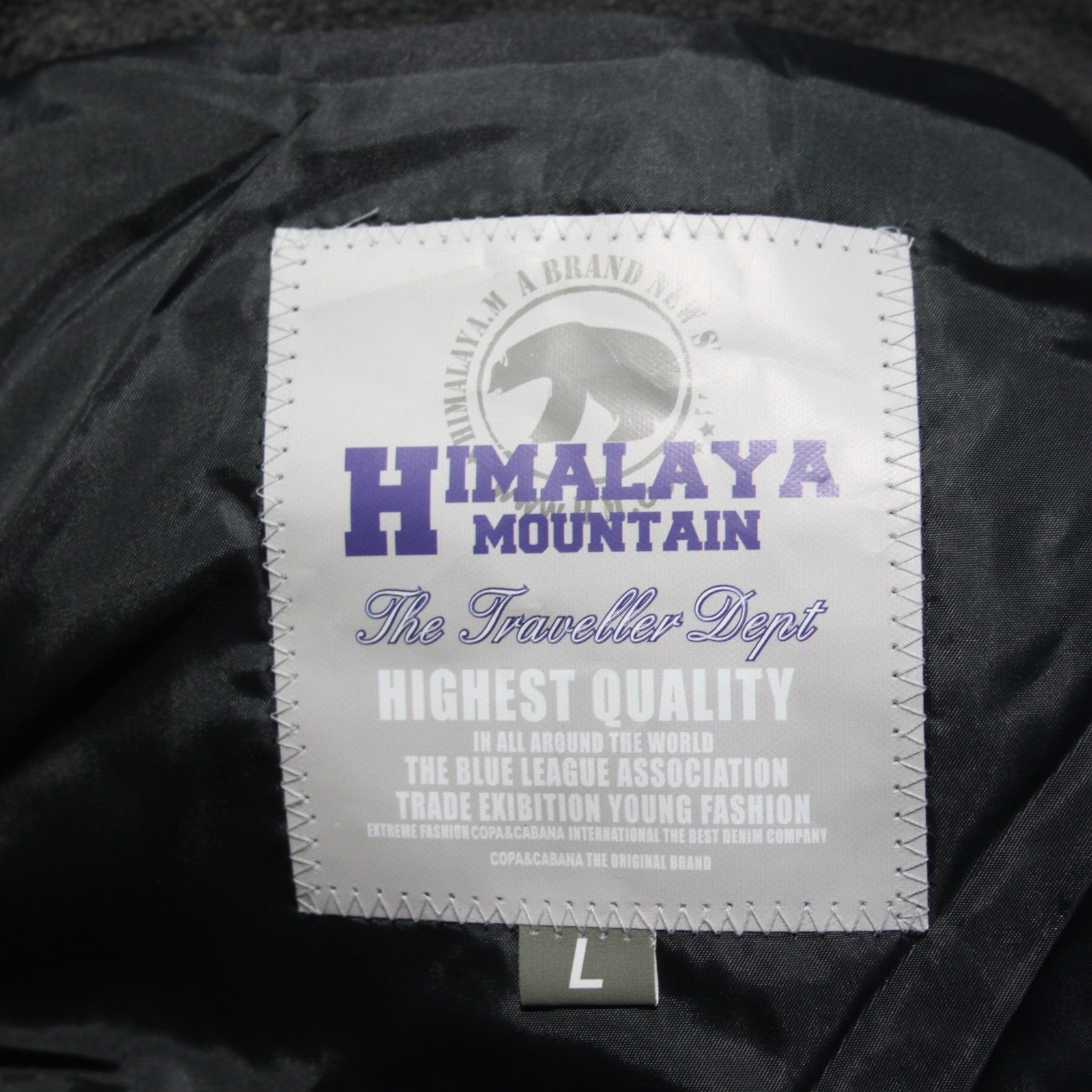 Himalaya Duffel Coat Grey Fleece Winter Coat Toggles Mens Large (3803)
