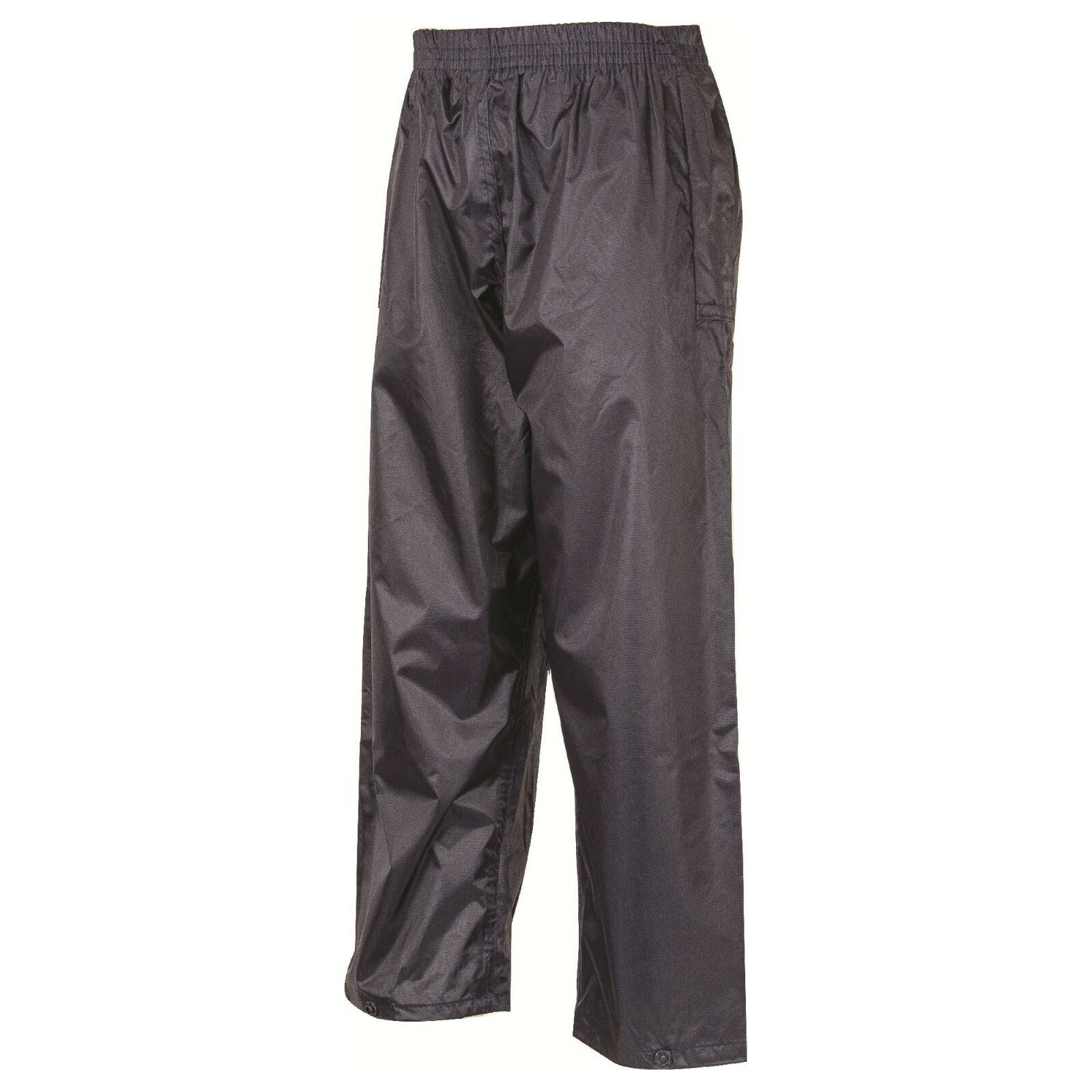 Kids Stormguard Waterproof Rain  Trousers Childrens PVC Packaway Navy Boys Girls