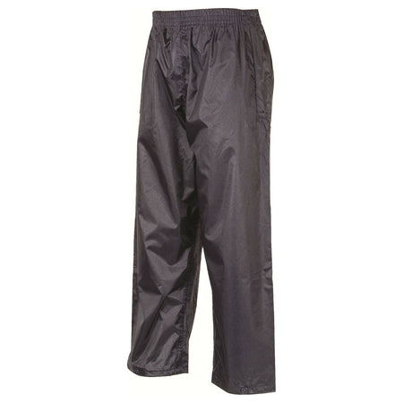 Kids Stormguard Waterproof Rain  Trousers Childrens PVC Packaway Navy Boys Girls