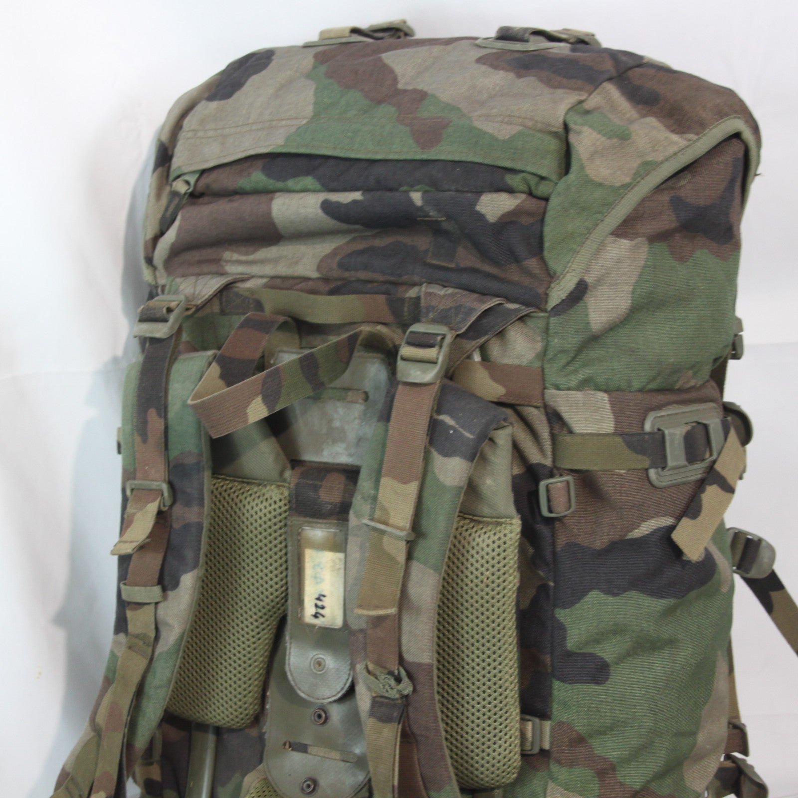 Genuine Surplus French Army Bergen Rucksack CCE Camo repaired (4183)