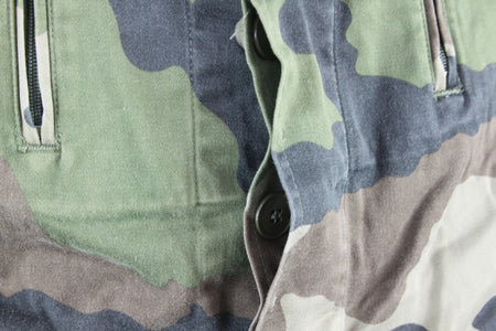 Genuine Surplus French Army Jacket CCE Camo Waist Length Bomber Canvas F2 3307