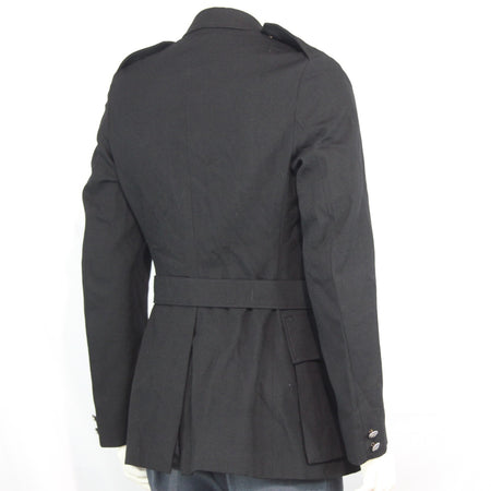 Genuine Surplus British Police Dress Jacket Black Formal Fitted BELTED 3312