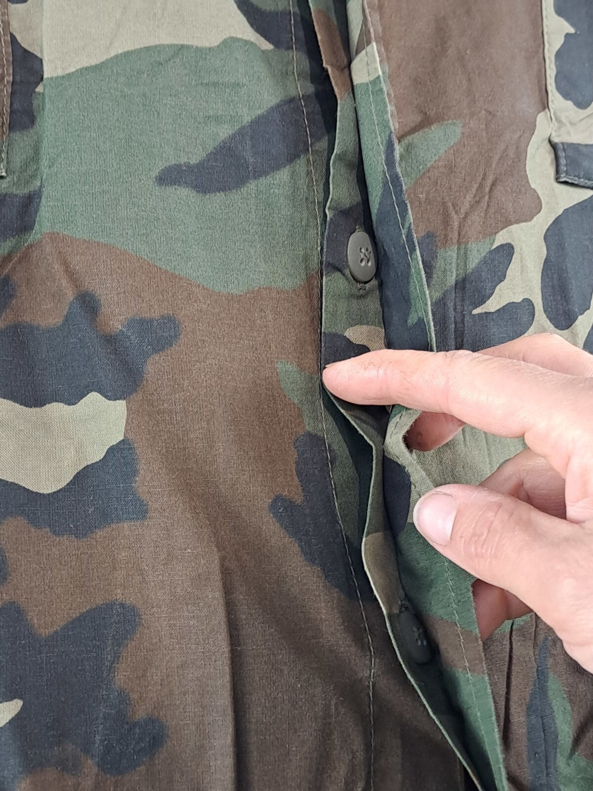 Genuine Surplus Croatian Army/Police Camouflage 100% Cotton Shirt Woodland Camo