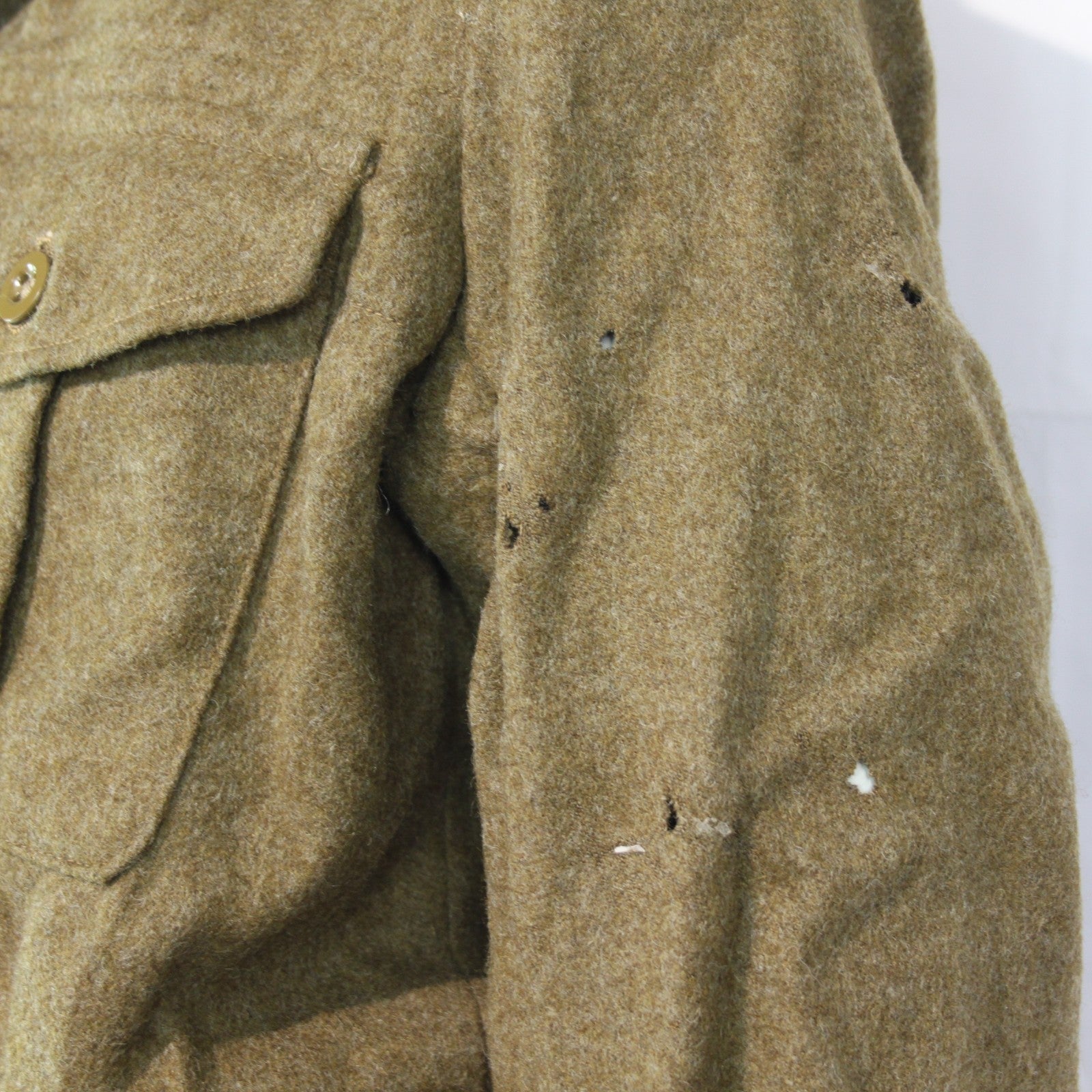 1954 British Army Battle Dress Short Uniform Jacket Wool 38" Chest Brown (3542)