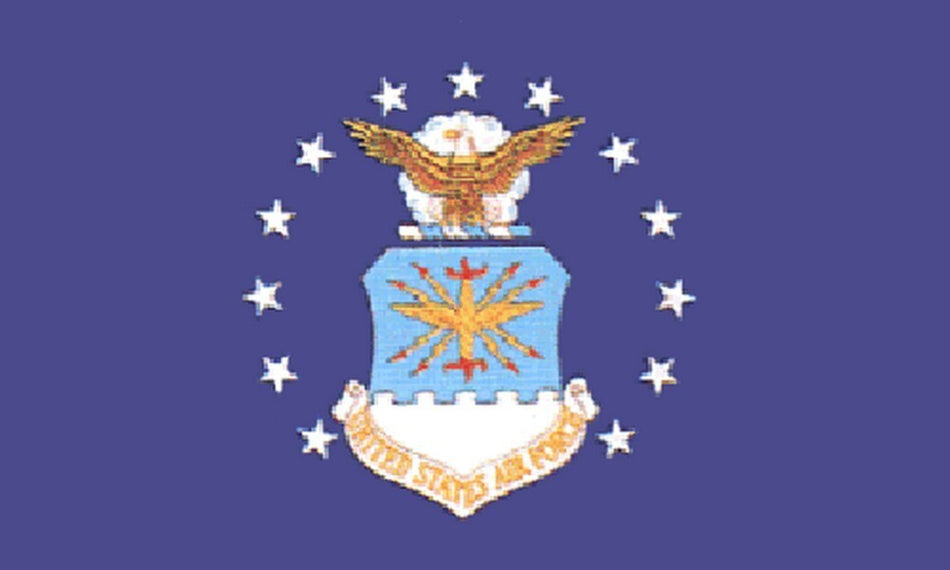 US Airforce FLAG WHITE 5' x 3' US USAF Military Regiment Forces United States
