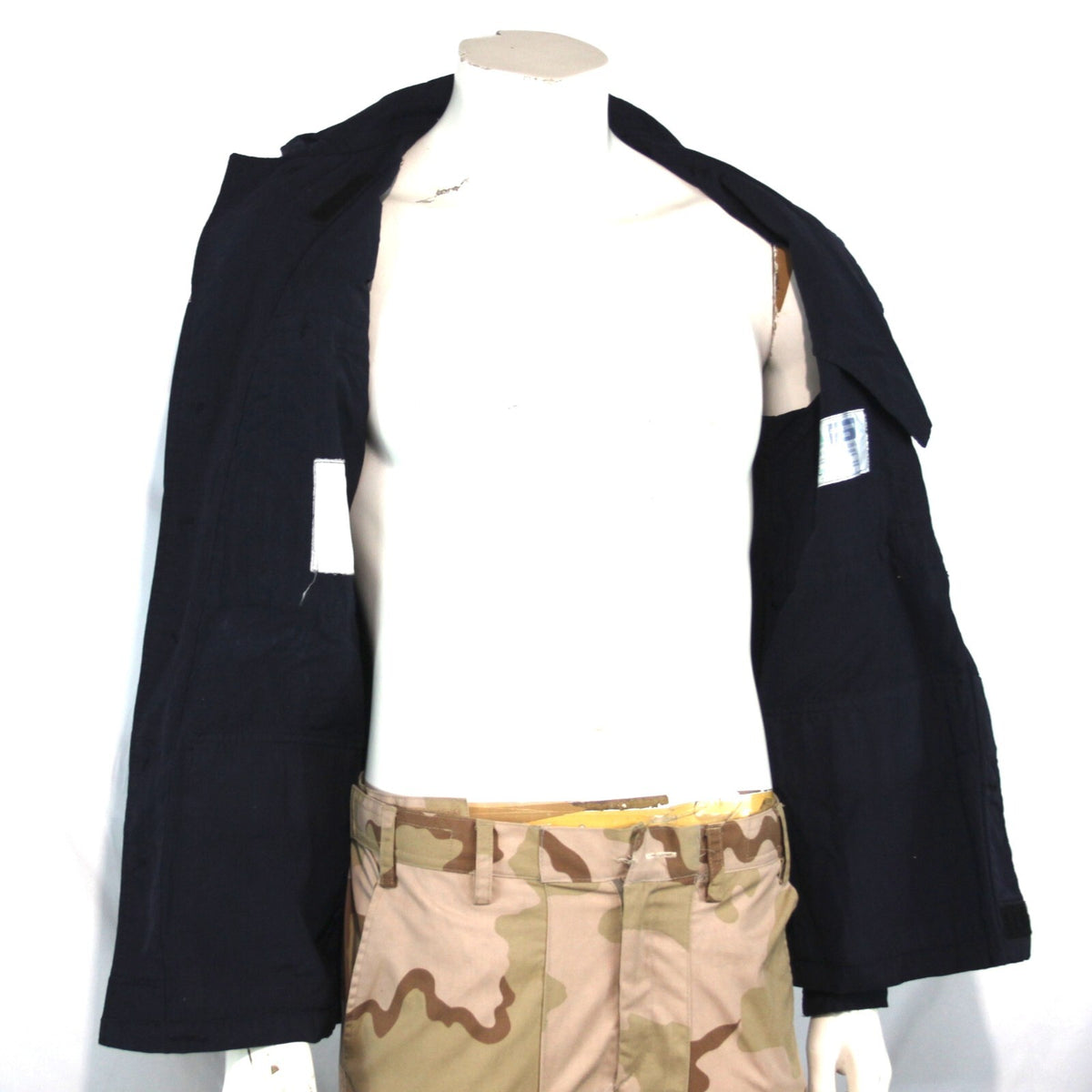Genuine Surplus French Firefighter Lightweight Jacket Navy Canvas (3165)