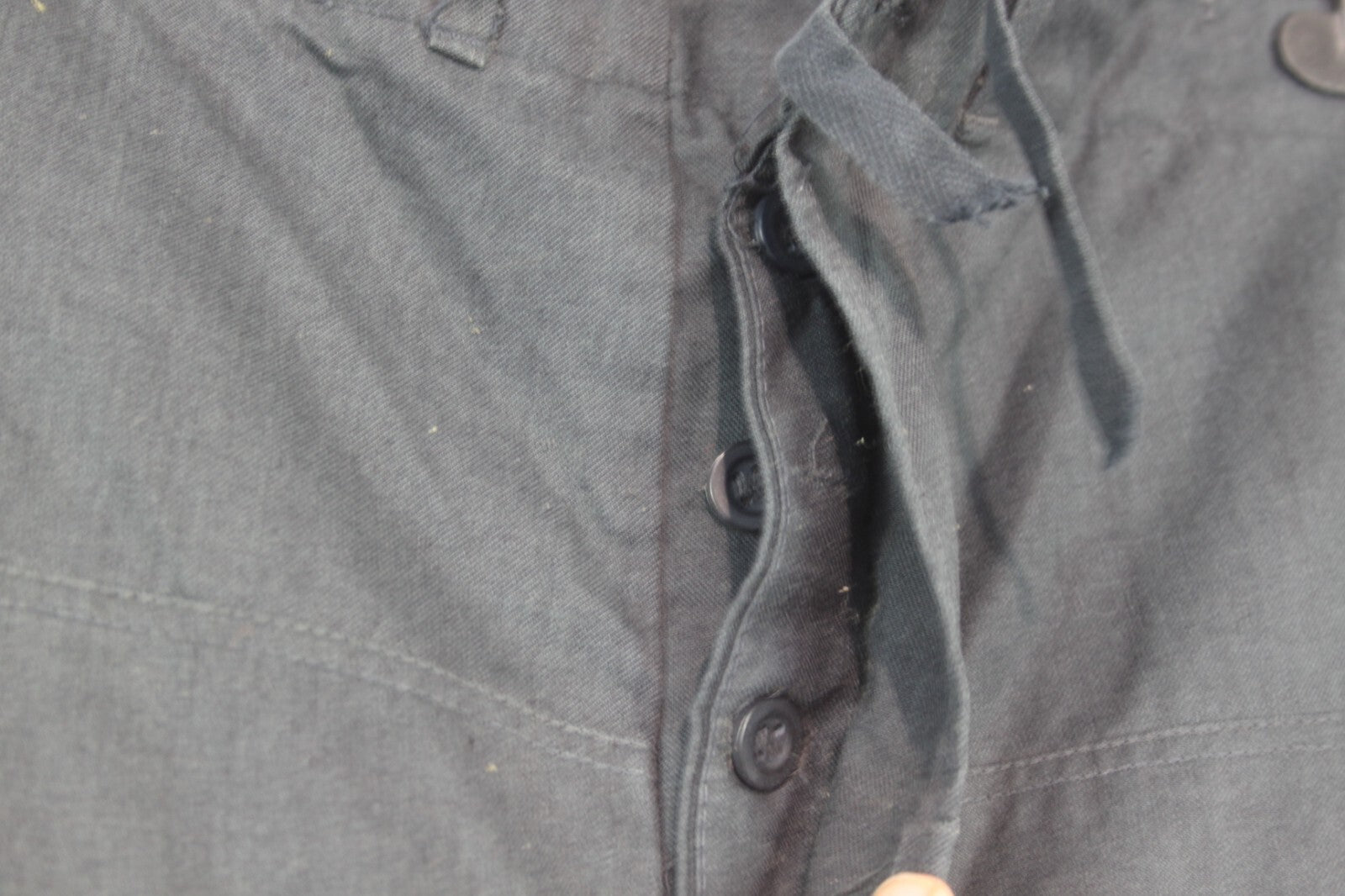 Genuine Surplus French / Belgian Vintage Canvas Trousers Stiff Navy 44" (1534)