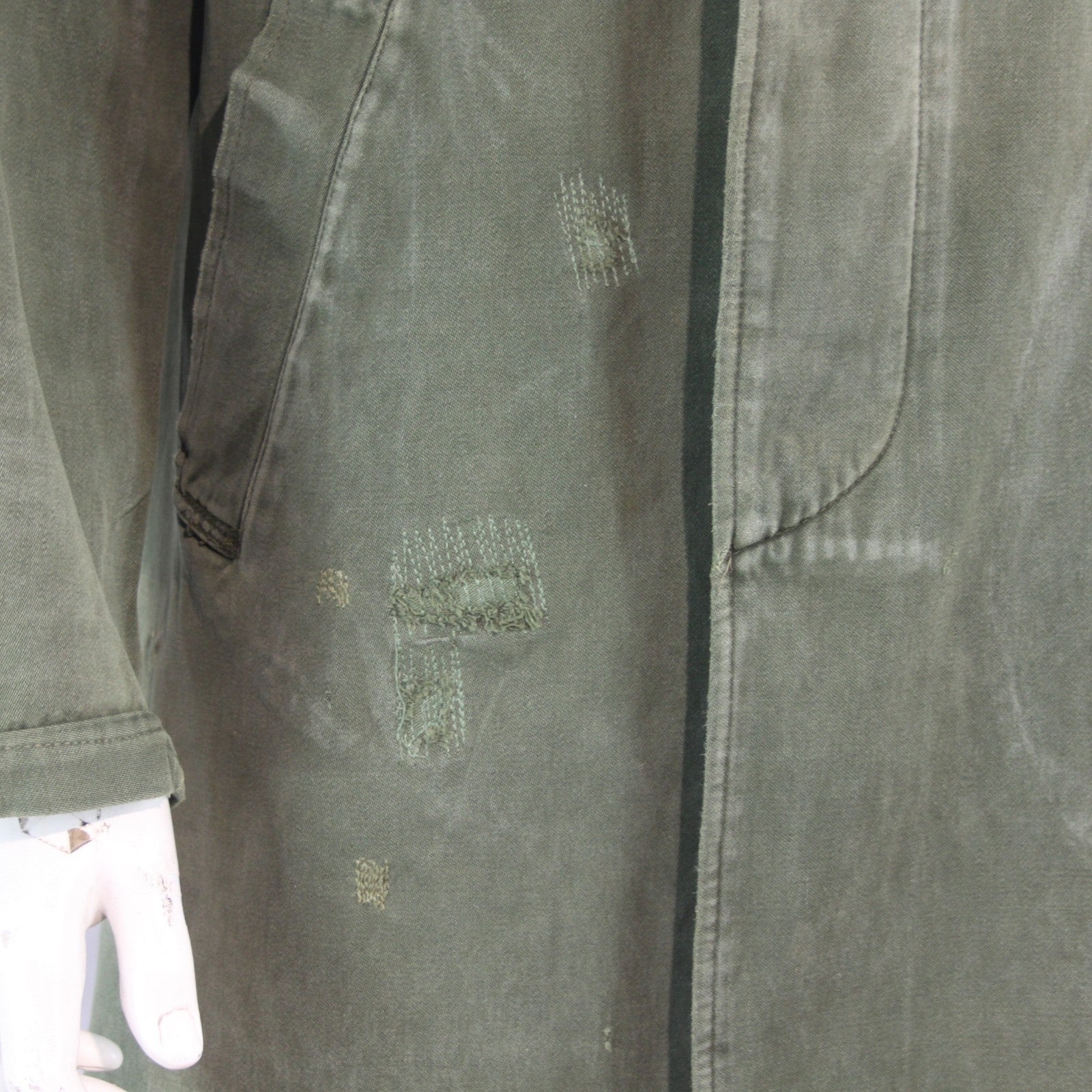 Hungarian Vintage Army Parka Outer Unlined Repaired 42-44" Chest (4115)