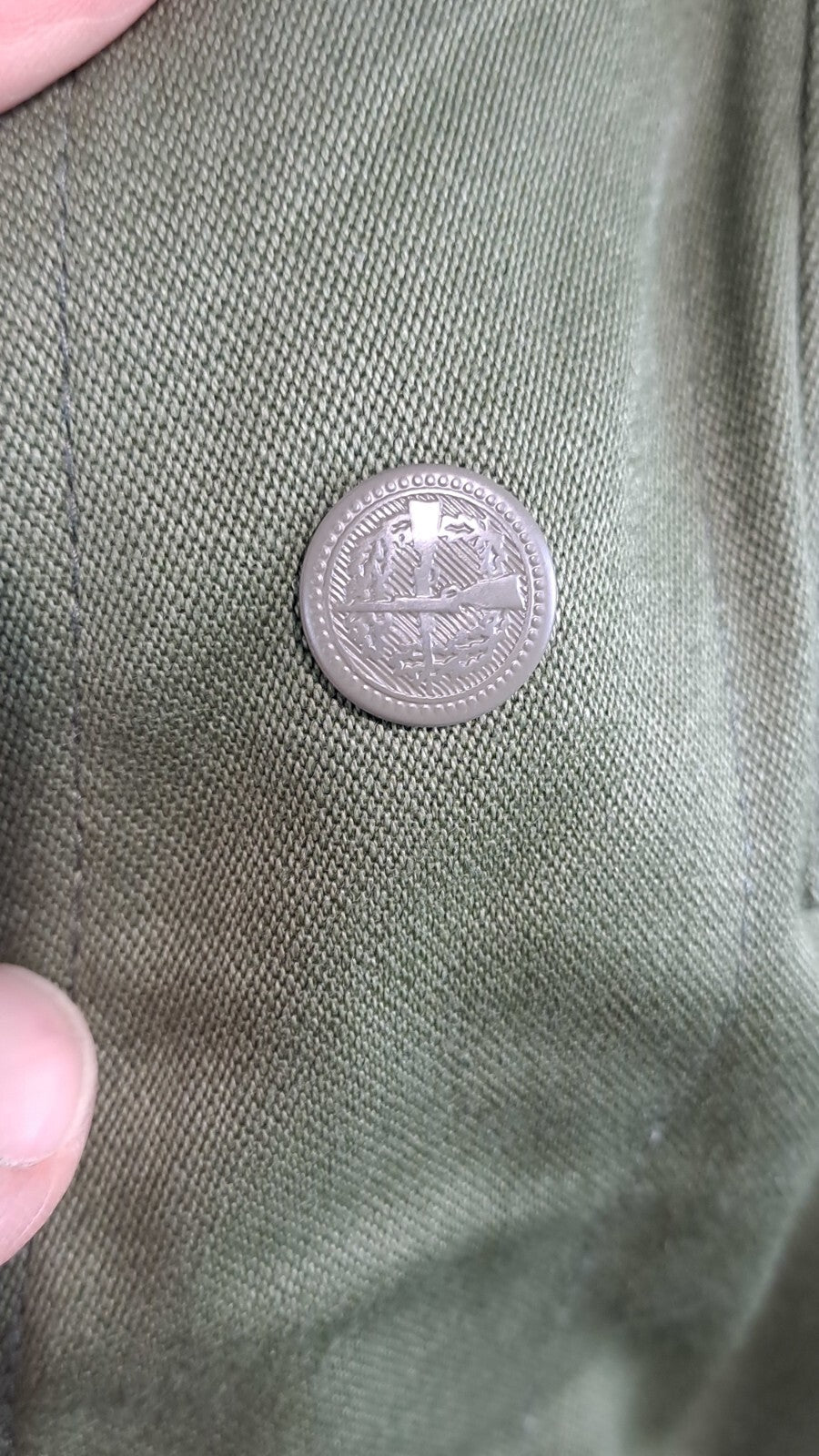 Genuine Surplus Hungarian Army Field Jacket Badged Canvas 38-40" Olive (3057B)