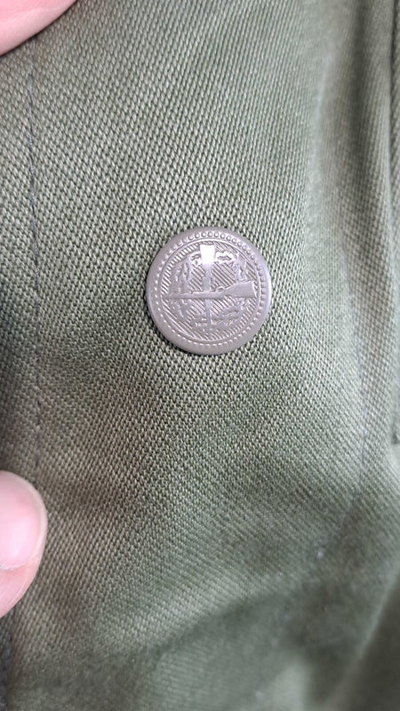 Genuine Surplus Hungarian Army Field Jacket Badged Canvas 38-40" Olive (3057B)