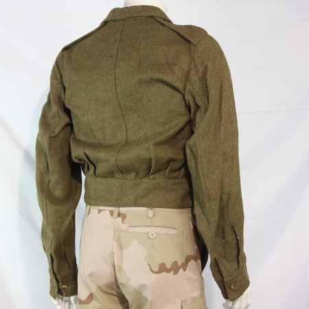 1954 British Army Battle Dress Short Uniform Jacket Wool 38" Chest Brown (3542)