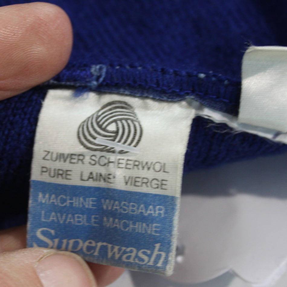 Dutch Army Mechanics Pure Wool Scarf Blue Genuine Surplus Repaired (4048)