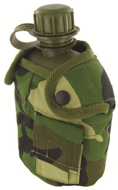 Army Style Water Bottle Drink Bottle Kids Cadets DPM Camouflage Camo Olive BTP