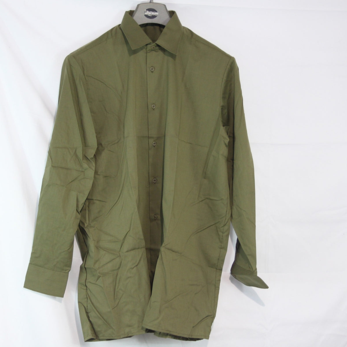 New Russian Army Shirt Midweight Green Genuine Surplus USSR 40cm collar (4140)