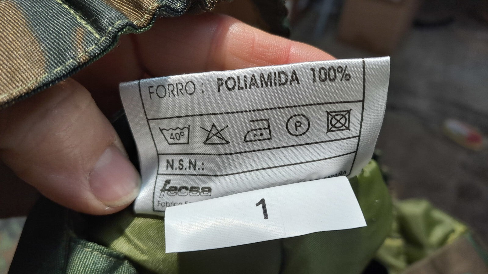 Genuine Surplus Spanish Army Camo Padded Winter Over Trousers 32" Waist (3028)