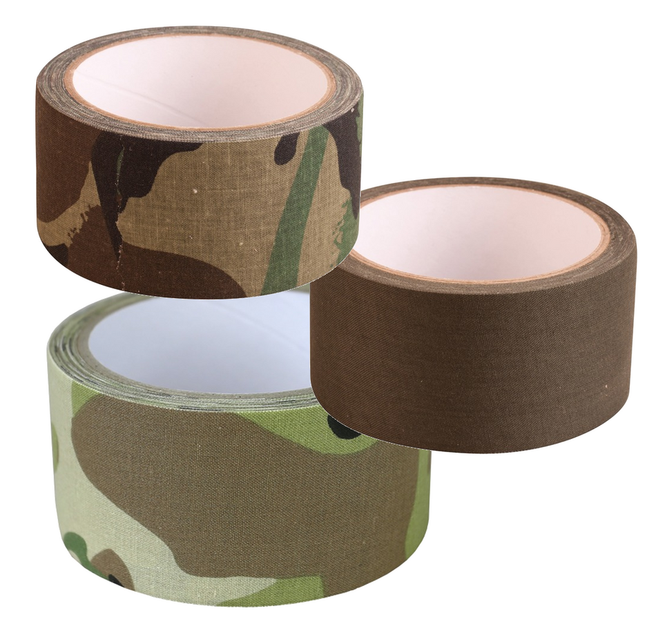 Camo Fabric Adhesive Tape 2" Wide Sticky Hunting Birding Hide Covering