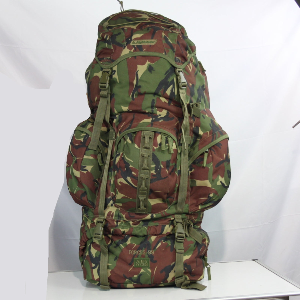 Ex-Sample Highlander Forces 99 Litre Rucksack DPM Camo Military Bergen (3404)