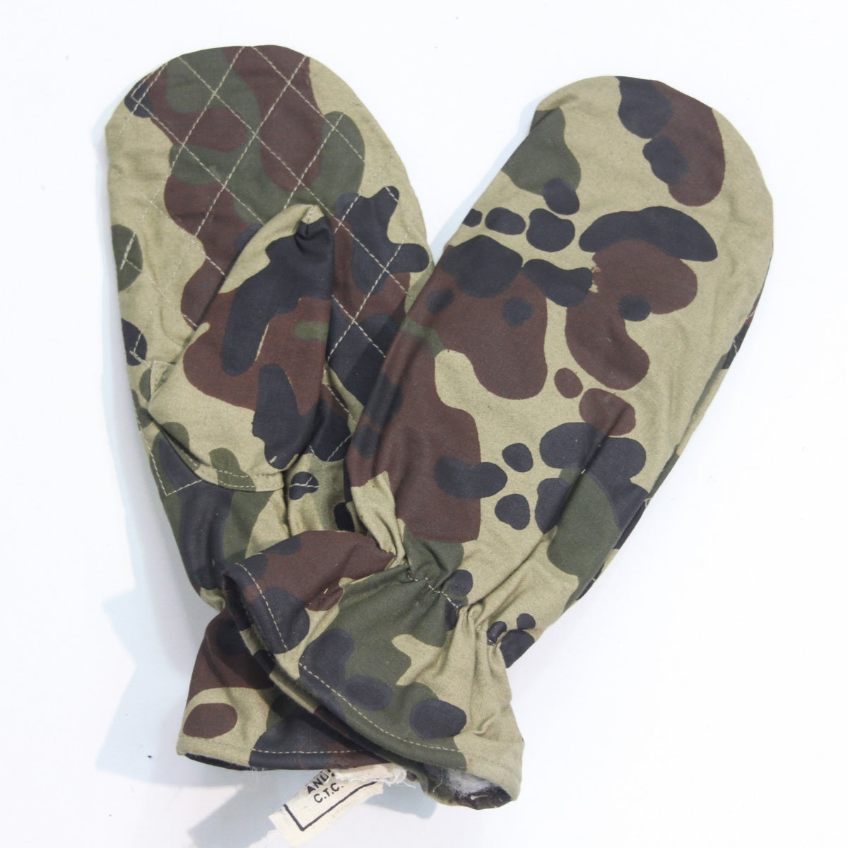 Thermal Padded Lined Romanian Army Mittens Genuine Surplus Camo Large (3920)