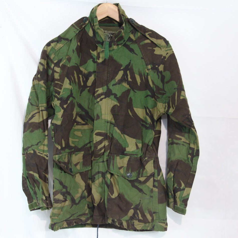 Vintage Camo Jacket British Army Cadet Windproof Smock Genuine Surplus XS (4462)