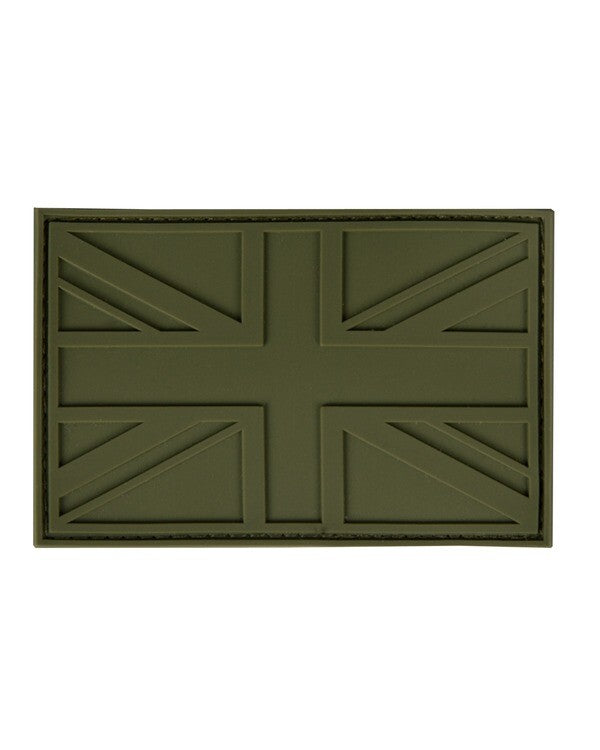 Kombat Subdued Rubber Union Jack Patch Tactical Patch Hook Loop Backed 45 x 72mm