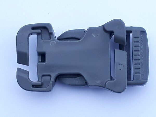 Quick Attach Surface Mount Buckle Side Release Clip 25mm (Fits 25mm Strap) Grey