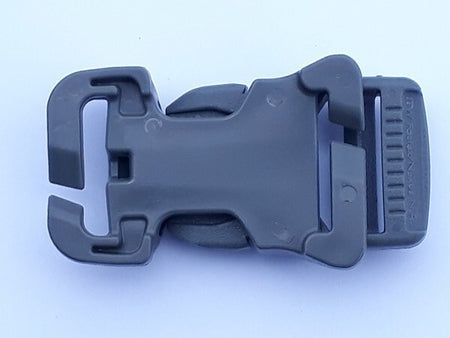 Quick Attach Surface Mount Buckle Side Release Clip 25mm (Fits 25mm Strap) Grey