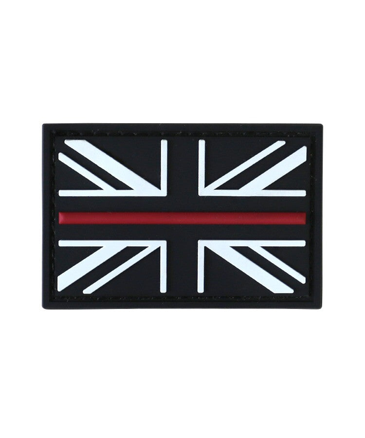 KT Thin Red Line Fire Fighter Rescue  PVC Rubber Morale Patch tactical hook 3D