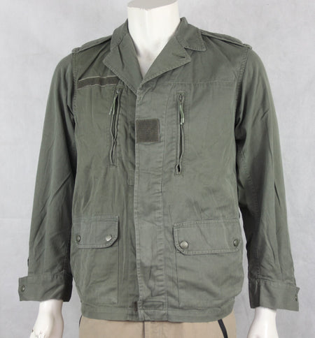 Genuine Surplus French Army F2  Vintage Combat Jacket Olive Green Canvas 3310