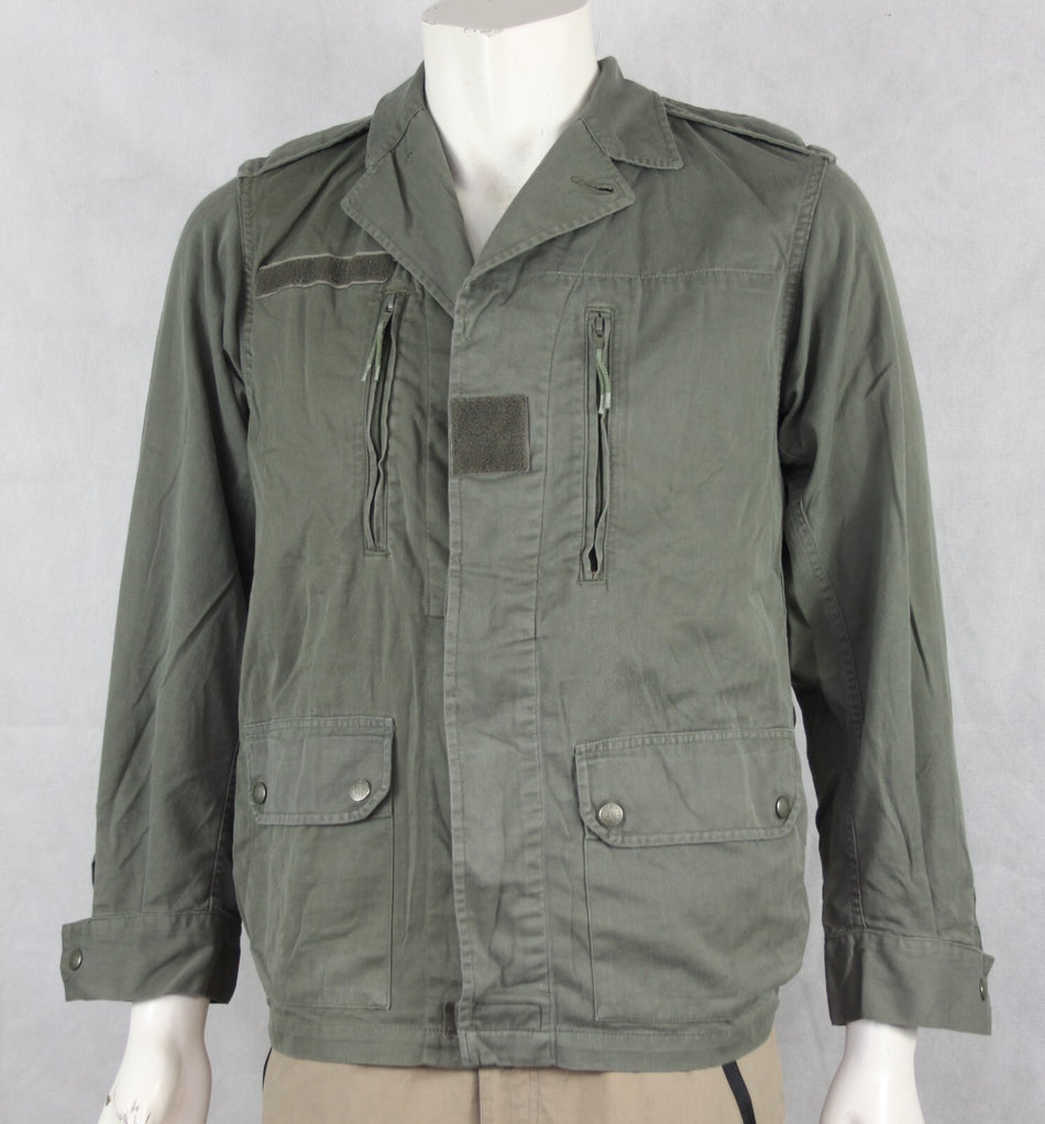 Genuine Surplus French Army F2  Vintage Combat Jacket Olive Green Canvas 3310