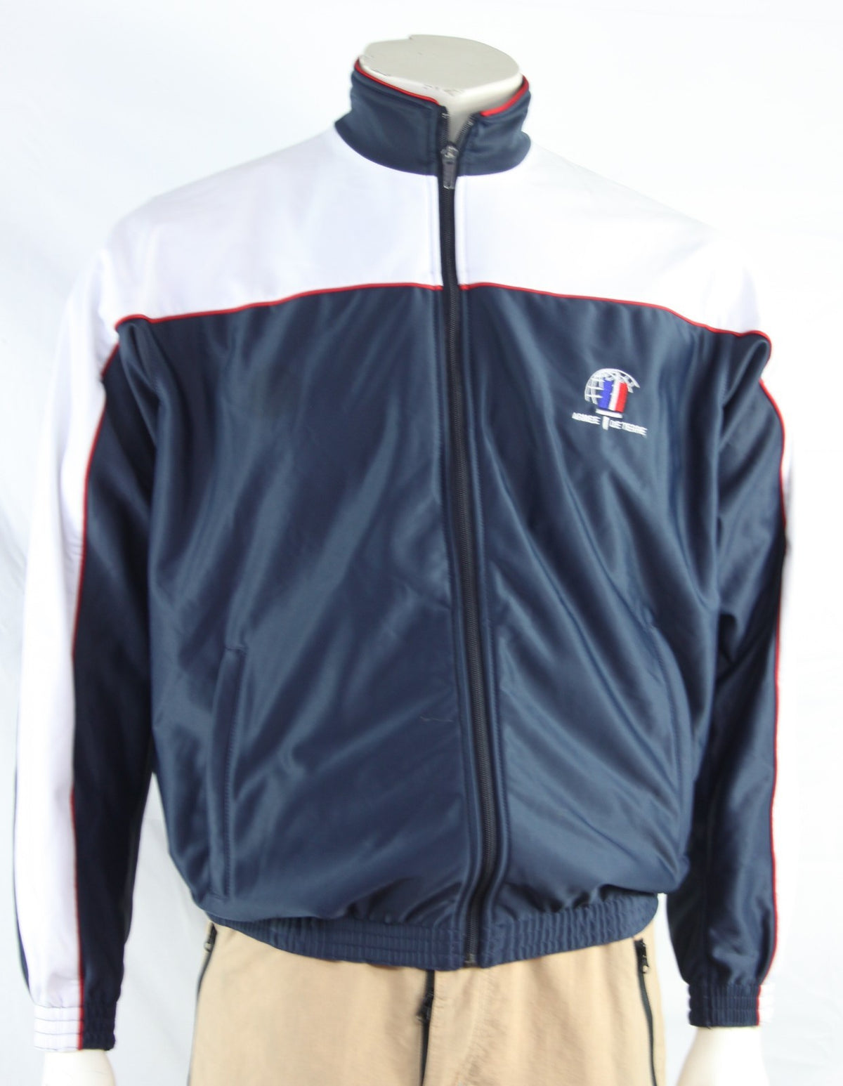 French Army Tracksuit Jacket Top Genuine Surplus Navy/White  (2207)