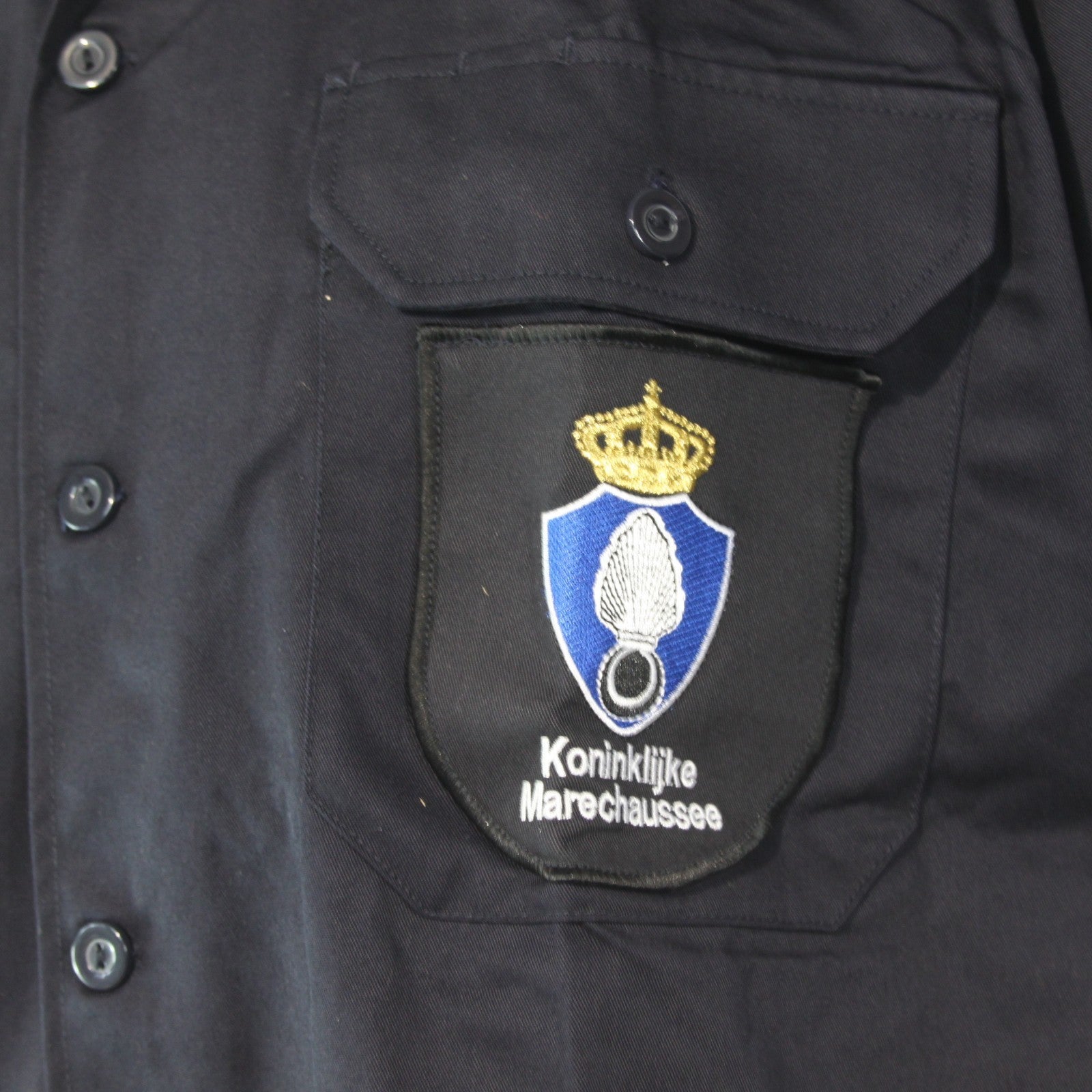 Dutch Marines Shirt Short Sleeve Genuine Surplus Navy 46" (4189)