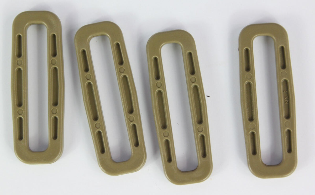 Square Ring Buckles Black Tan Plastic Loop Rucksacks Replacement All Sizes