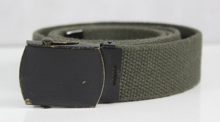 Genuine Surplus Dutch Army Belt 30mm Wide Army Military Metal Buckle Black green