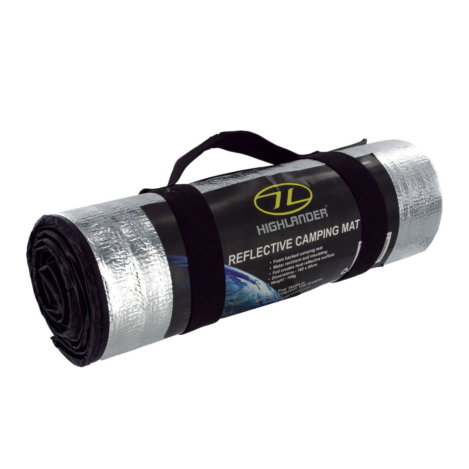 Highlander Reflective Foil Thermal Camping Sleep Mat Foam Backed  