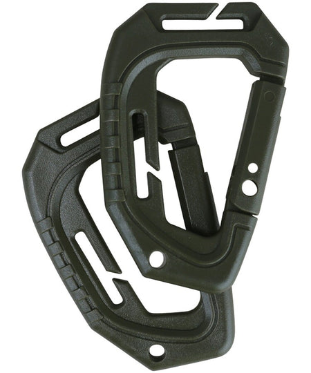 Spec Ops Army Carabiner Clip Single Military MOLLE  Forces Airsoft  Black Olive