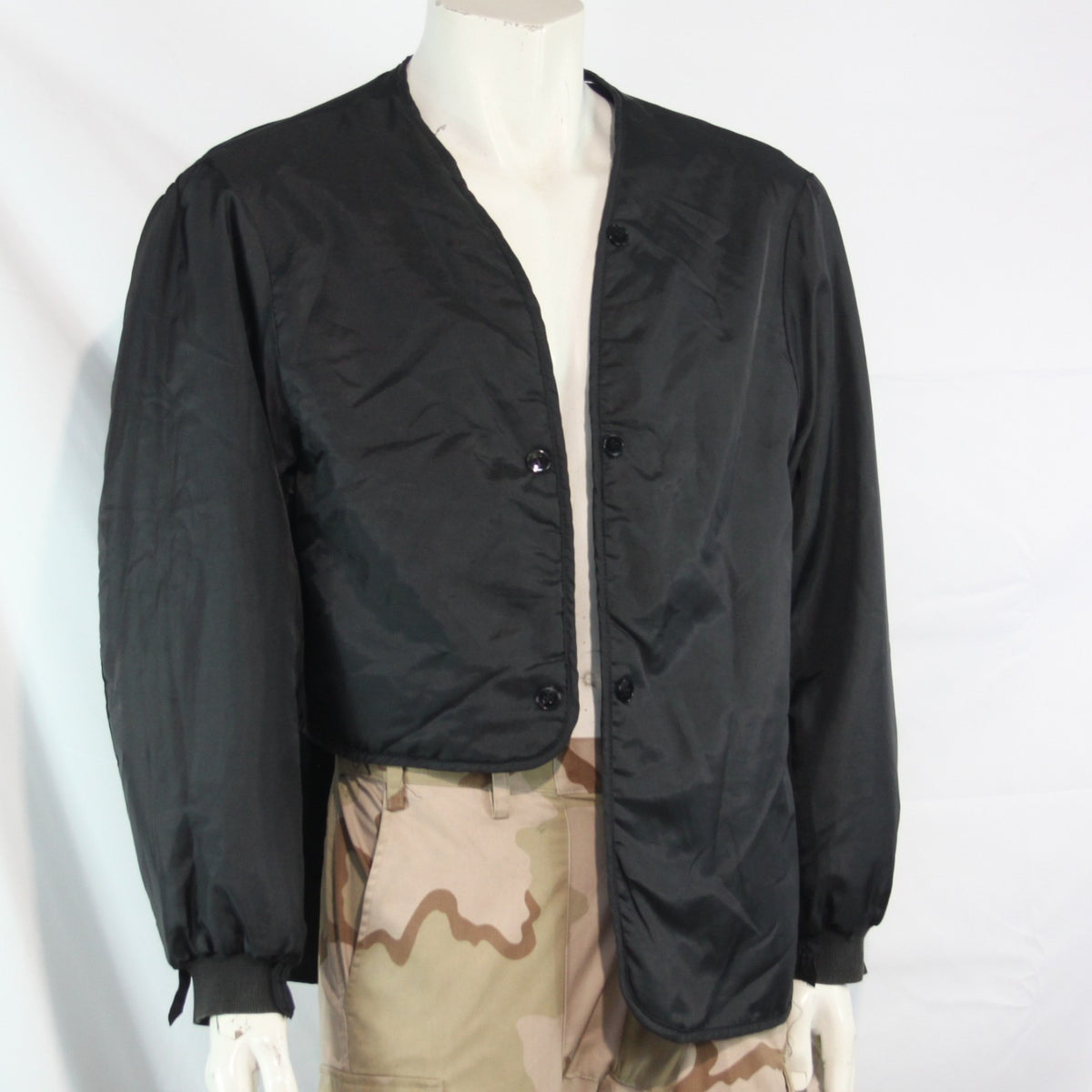 Genuine Surplus French Army Black Button In Jacket Liner Asymmetric 48" (3728)