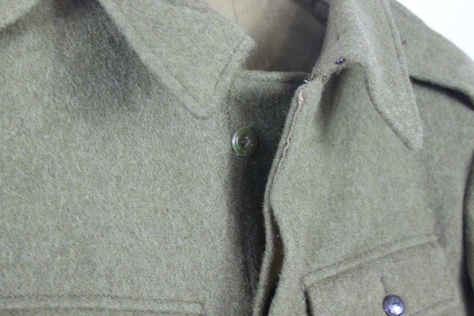 Genuine Surplus Romanian Wool Jacket Ex Army Vintage Small Mens / Womens (3225)