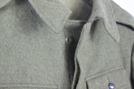 Genuine Surplus Romanian Wool Jacket Ex Army Vintage Small Mens / Womens (3225)